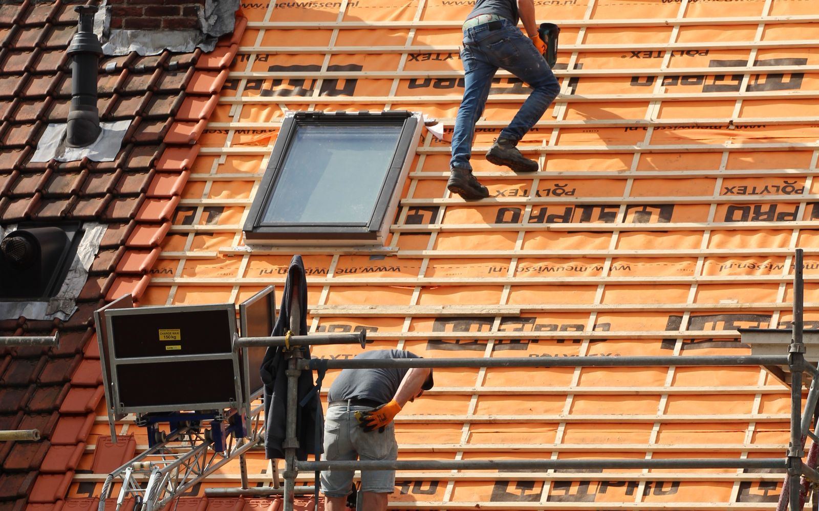 Morgan Lechaussee, chantier de couvreur zingueur à Iffendic